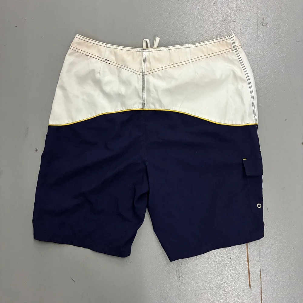 Corona Extra Mens Board Shorts Navy White Yellow Beer Logo Swim Trunks Size 38